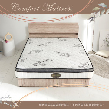【藤原傢俬】竹炭紗防螨抗菌蜂巢式獨立筒床墊  (3H4)