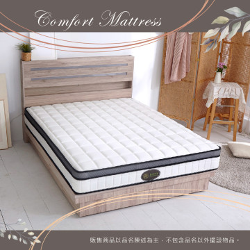 【藤原傢俬】防螨抗菌硬式豆腐獨立筒捲包床 (3A5)